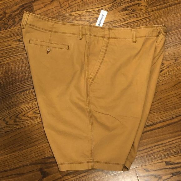 Mens Camel Colored Flat Front Longer Length Chino Shorts Sz 44 - Picture 6 of 7